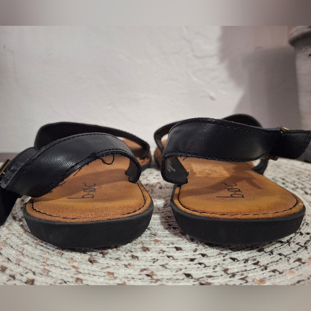 Boc Black Leather Slingback Comfort Sandals - Women's Size 8. - Picture 4 of 7